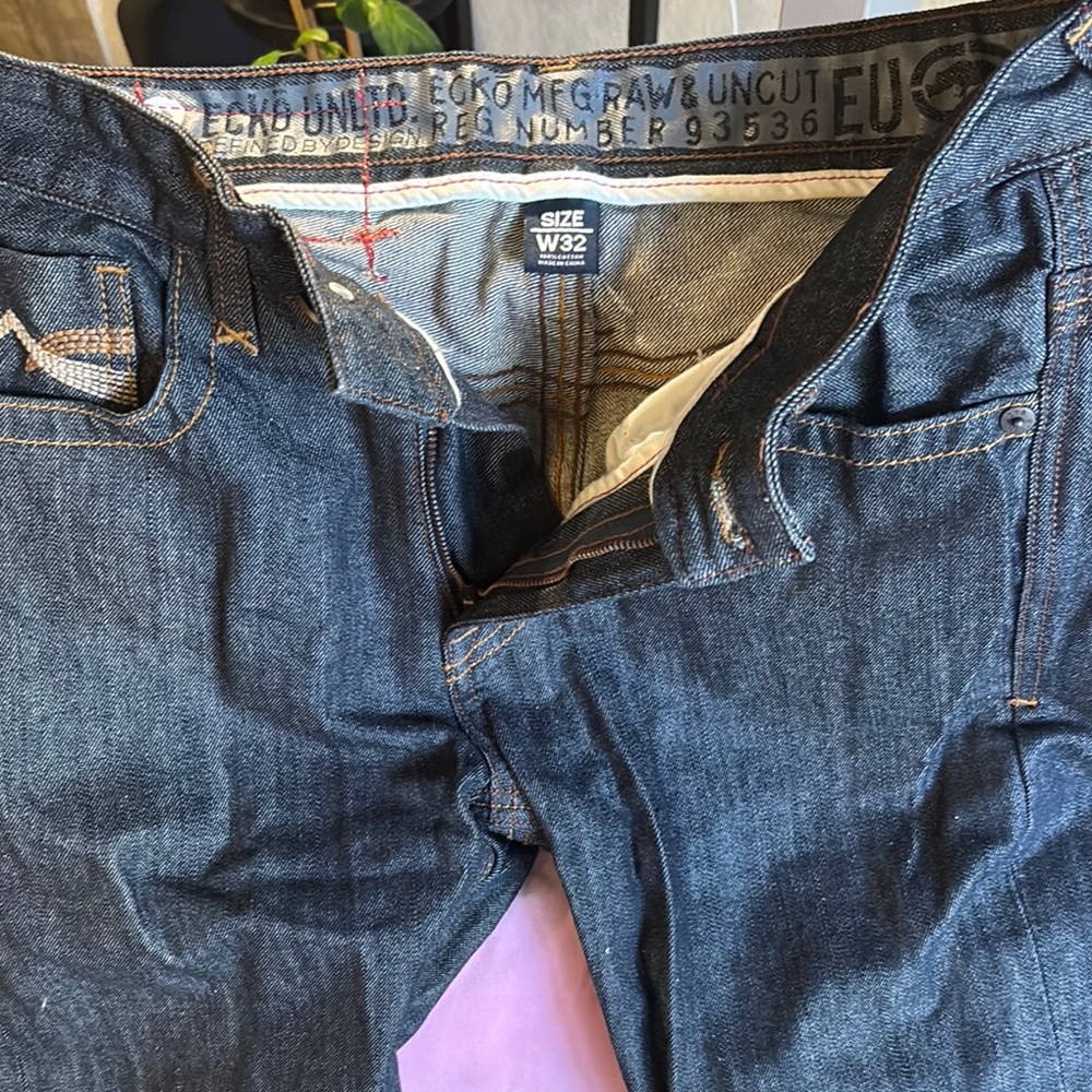 Ecko Unlimited Men's Deep Indigo Relaxed Jeans
